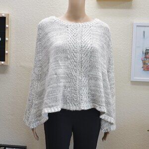 WHBM Metallic Thread Knit Poncho